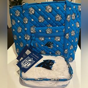 Vera Bradley Carolina Panther NFL Bundle - Quilted Tote & Waist Pouch